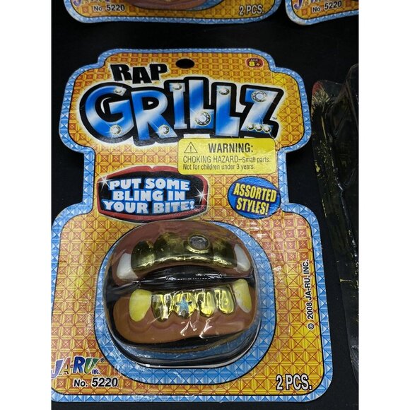 Rap Grillz LOT 6 Ja-Ru Jokes And Gags Funny Teeth No. 5220 Halloween Party - Picture 4 of 7